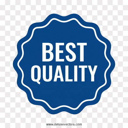 Blue Scalloped Best Quality Badge Icon Free Png