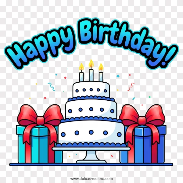 Celebration Cake Gifts Birthday Clipart PNG