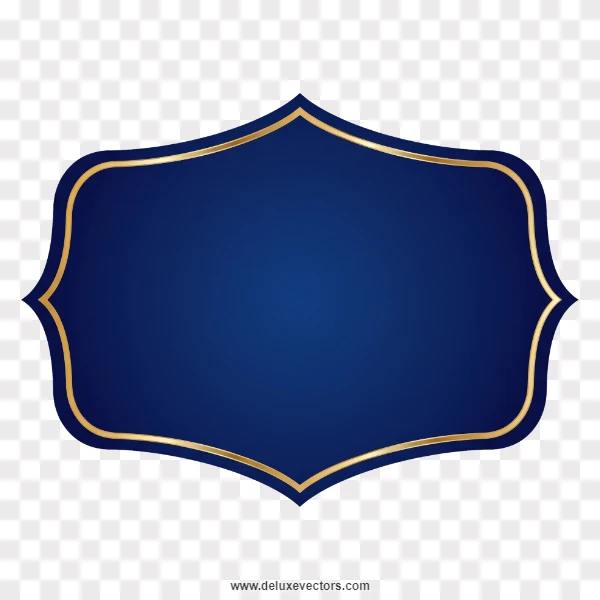 Clean Royal Blue and Gold Vintage Bracket Frame