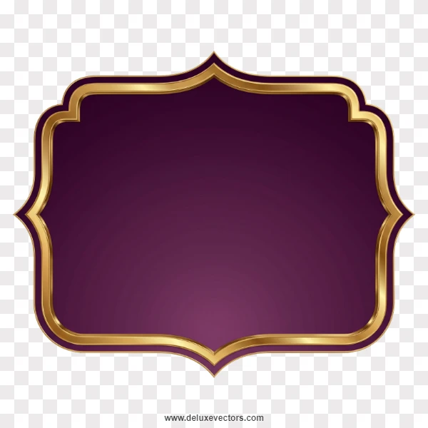 Dark Royal Purple and Gold Luxury Border Frame