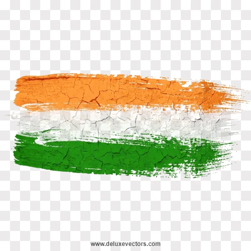 Hand Painted Brush Stroke Indian Flag Texture