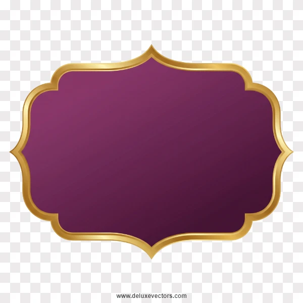 Vintage Plum Purple and Gold Decorative Bracket Frame