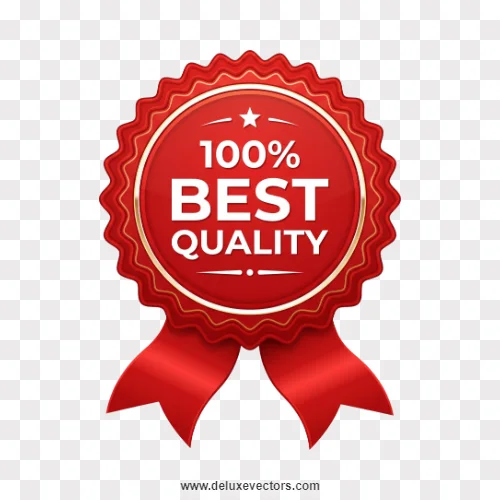 Red Ribbon Best Quality Badge Award Png