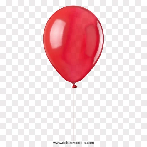 Single Red Balloon Graphic Asset Png