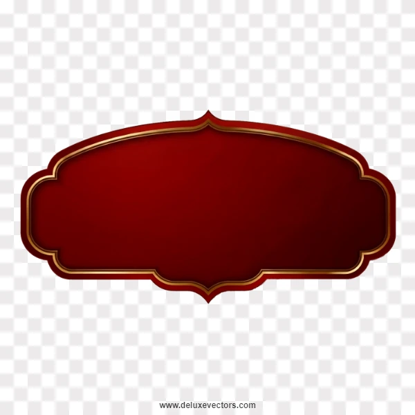 Slim Crimson Red and Gold Vintage Banner Frame