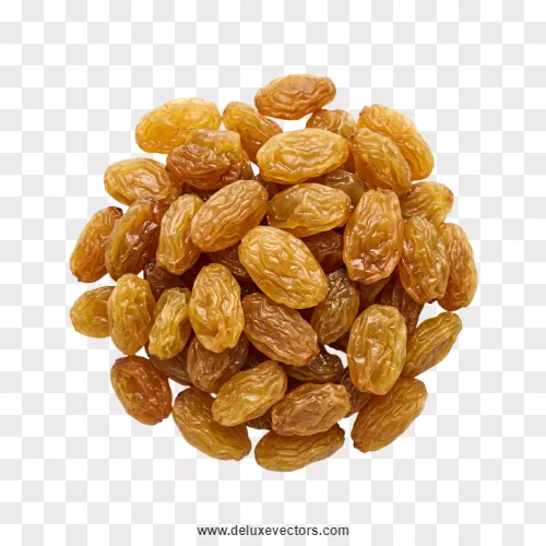 Download Golden Raisins Heap Top View PNG