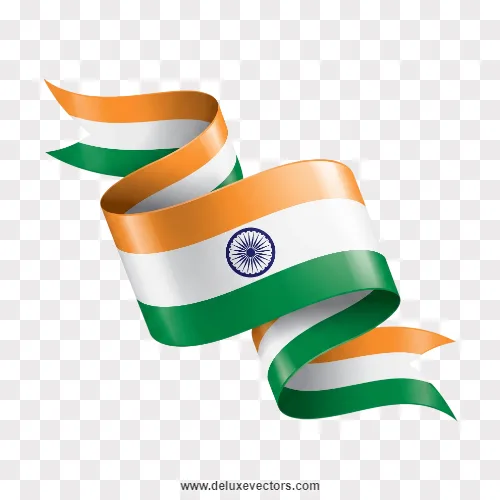 Indian Flag 3D Ribbon Swirl Transparent Png