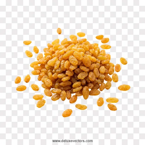 Pile of Golden Raisins Transparent PNG Image