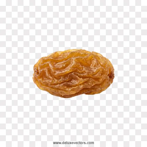 Single Golden Raisin Macro PNG Image