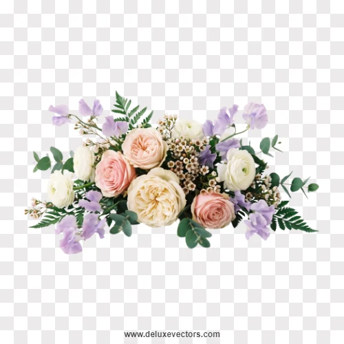 Vintage Floral Header Divider Swag PNG