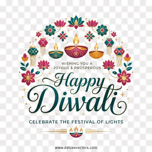 Diwali Minimalist Festive Typography Png