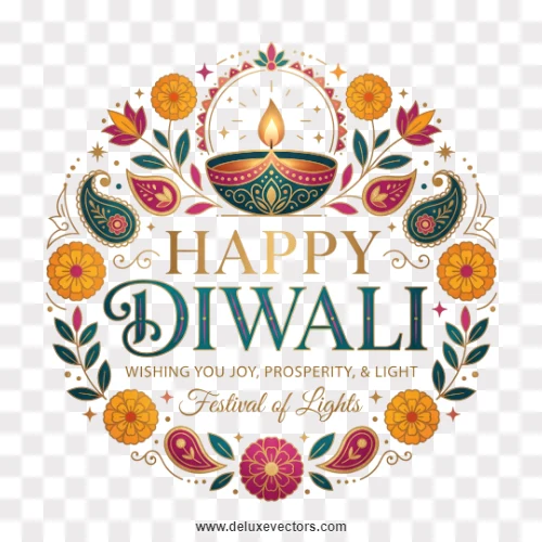 Happy Diwali Typography Festive Design