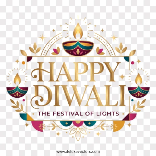 Minimalist Happy Diwali Clipart Image Transparent